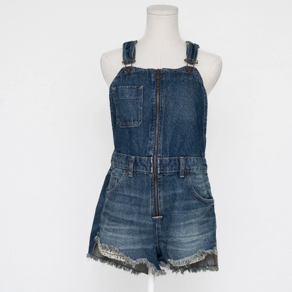 Free‎ People  - New! Sunkissed Denim Shortalls